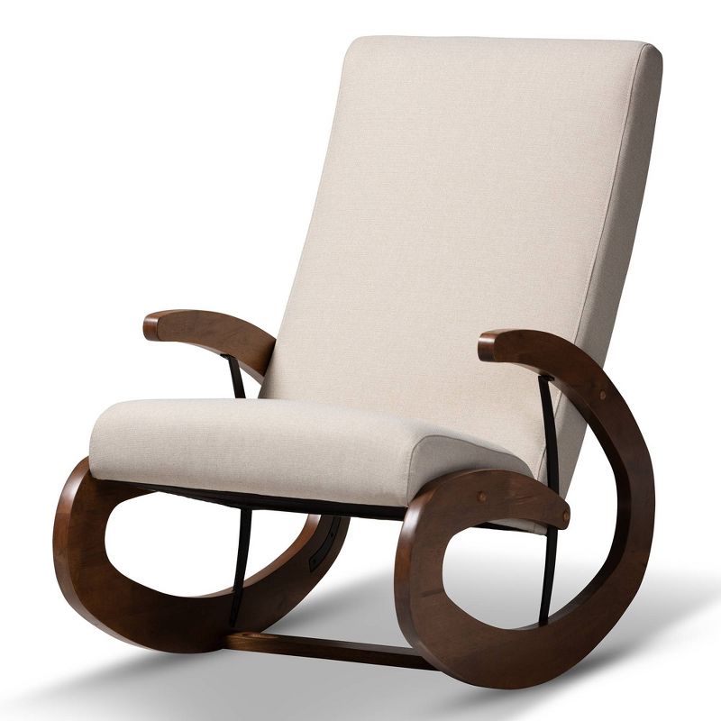 Wooden Rocking Chair Brown - Benzara