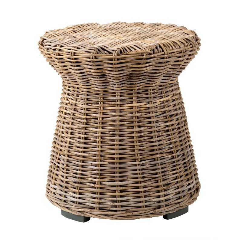 Akiman Rattan Accent Table Brown - East At Main