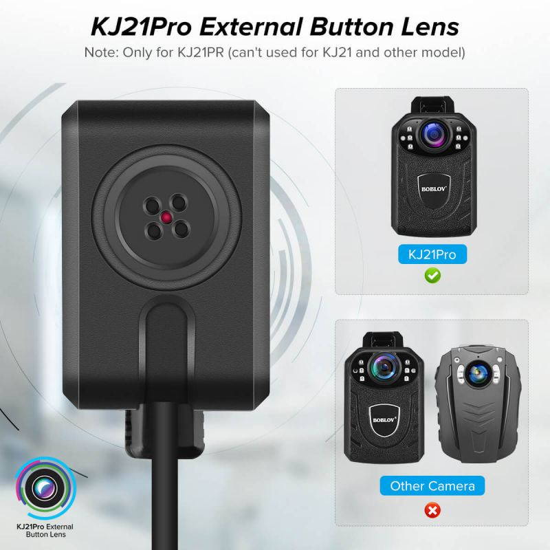 BOBLOV KJ21PRO Button Camera External Lens Camera 720P Small Button Camera Compatible with KJ21PRO Only(Can't be use for KJ21 and Other Model)