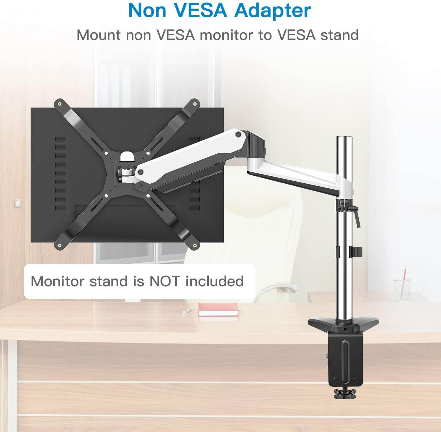 HUANUO Universal VESA Bracket Mount Adapter Kit Fits Most 13 to 27 Inch LCD LED - Convert Non VESA Monitor Screens to 75x75 and 100x100