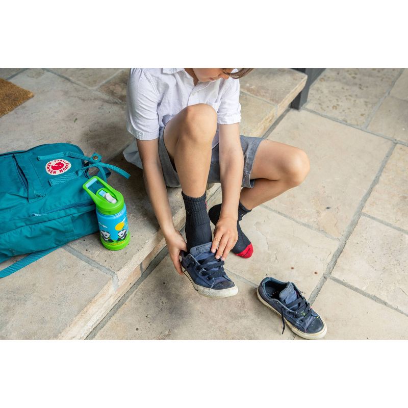 EcoVessel 12oz Frost Insulated Stainless Steel Kids' Water Bottle with Straw Top - Panda