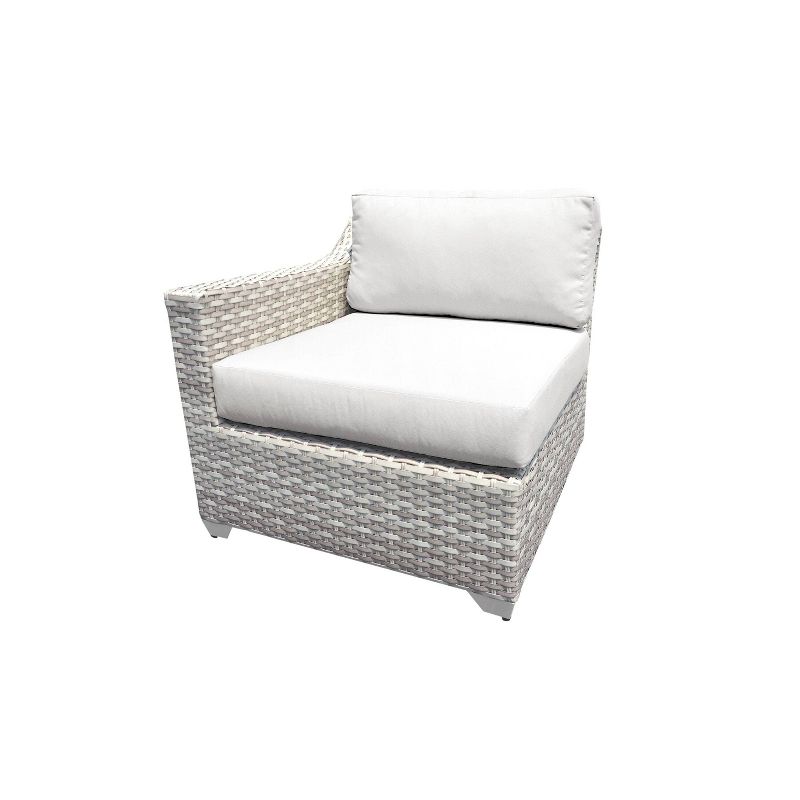 Nolin 7pc Sectional Weathered Brown Frame Sunbrella Spectrum Denim Fabric - La-Z-Boy