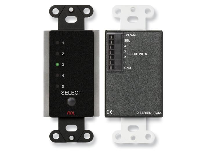 4 Ch Remote Channel Selector/controls RU-ASX4D/R - Black