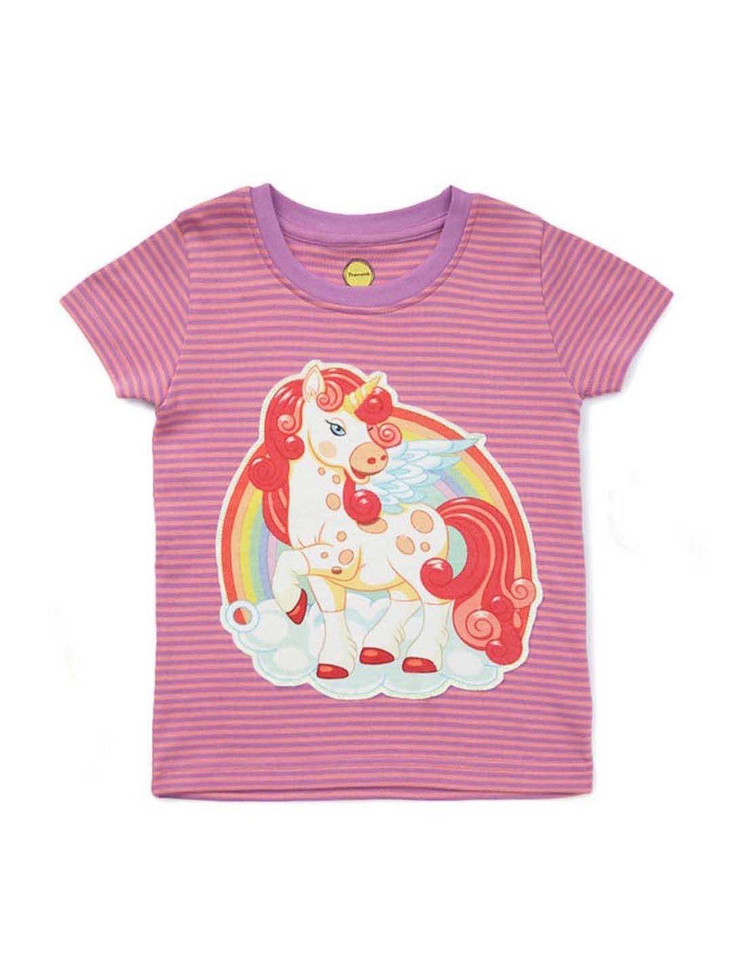 Pranava Kids Pink & Purple Printed Top (Pack of 2)