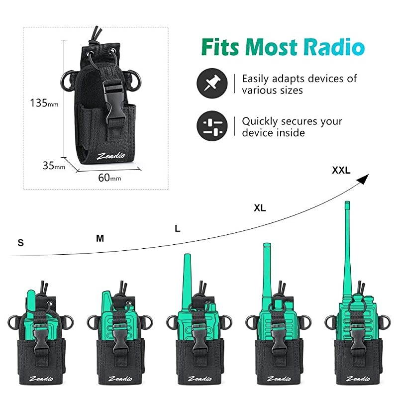 Multi-Function Pouch Case Holder for GPS Phone Two Way Radio (ZNC-C, Pack of 1)