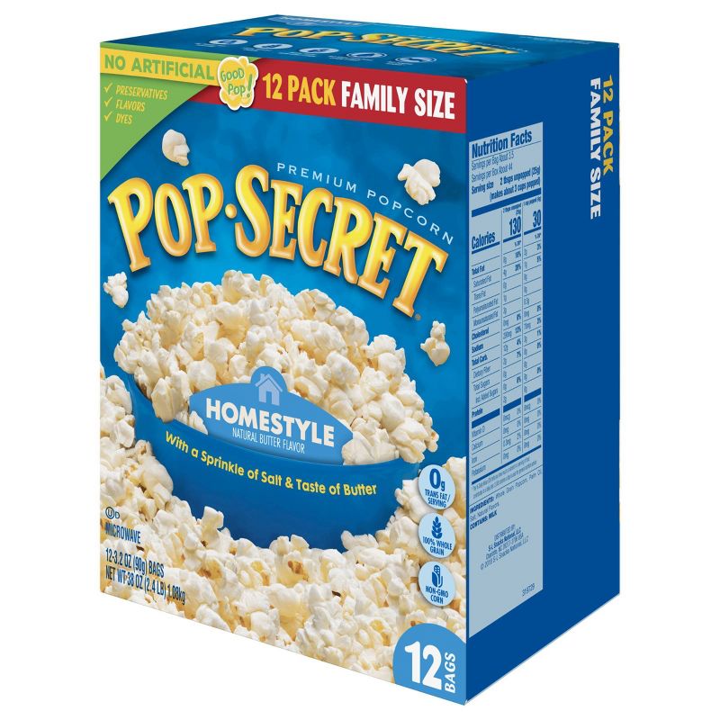 Pop Secret Homestyle Microwave Popcorn - 12ct