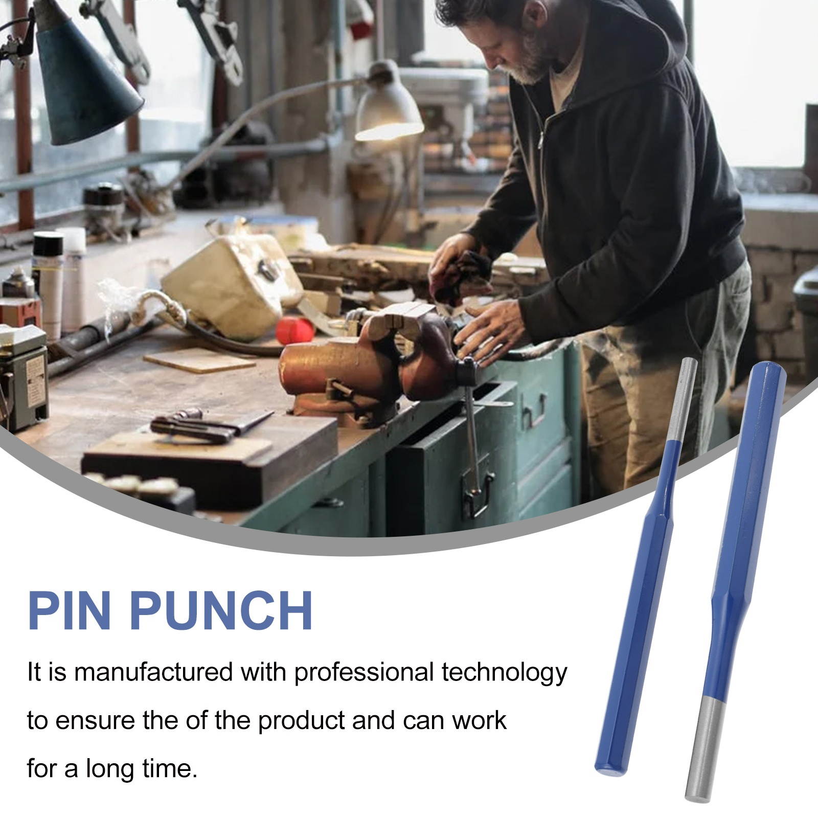 2pcs Pin Punch Prime Durable High Quality Sturdy Premium Drilling Tool Woodworking Kit for Woodworking