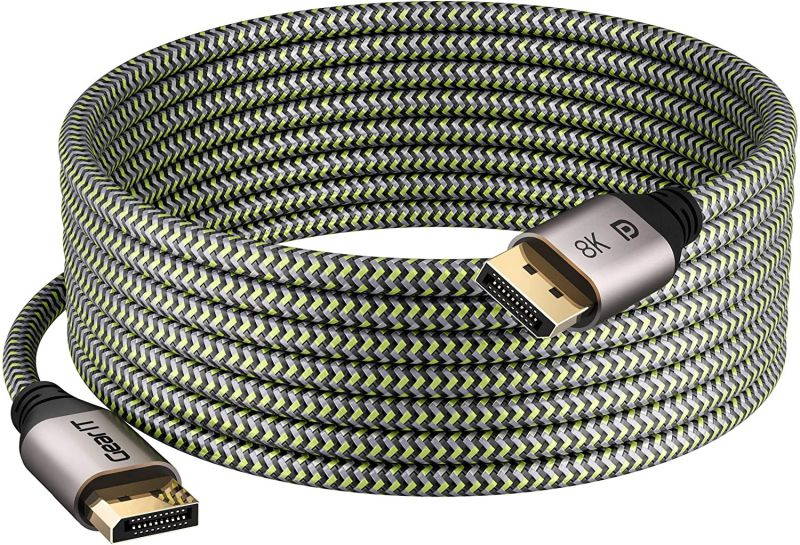 GearIT DisplayPort to DisplayPort Cable 1.4 (8K@60Hz 4K@144Hz 2K@165Hz) 10 Feet 1 Pack