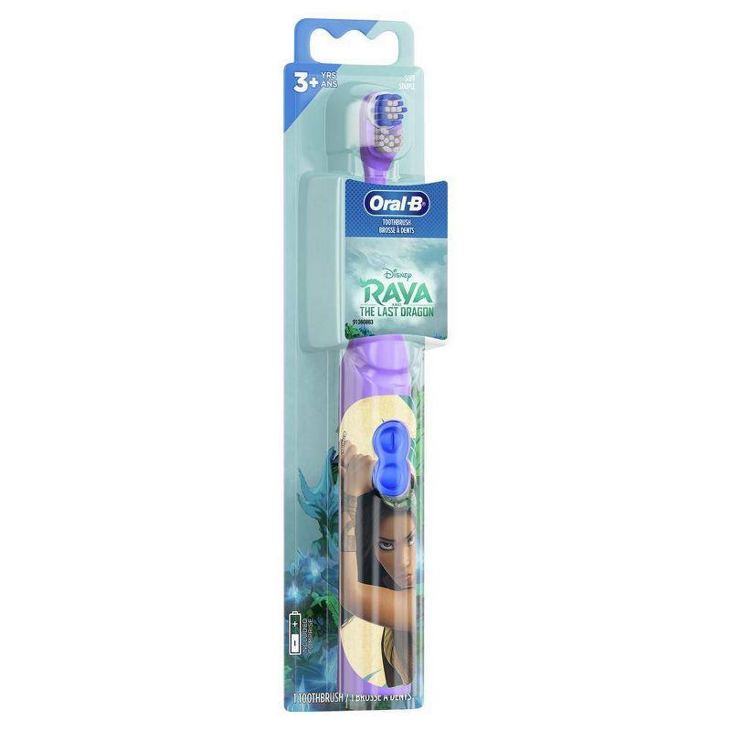 Oral-B Kids Battery Powered Electric Toothbrush Featuring Disney's Raya and the Last Dragon - Soft Bristles