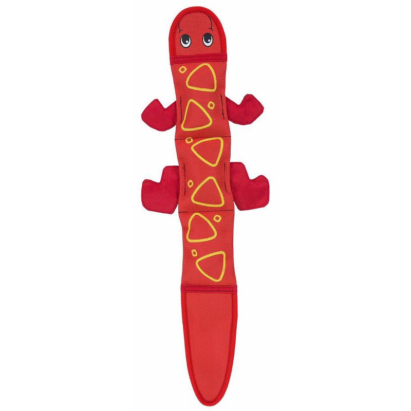 Outward Hound Fire Biterz Red Lizard Dog Toy - L