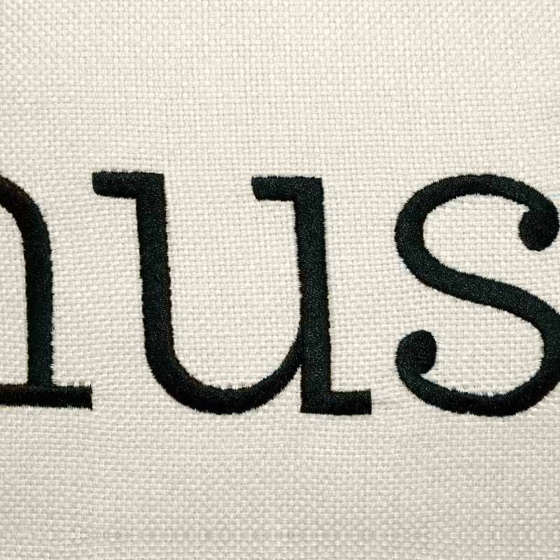 12"x20" Celebrations Husband Embroidered Lumbar Throw Pillow Oyster/Black - Edie@Home
