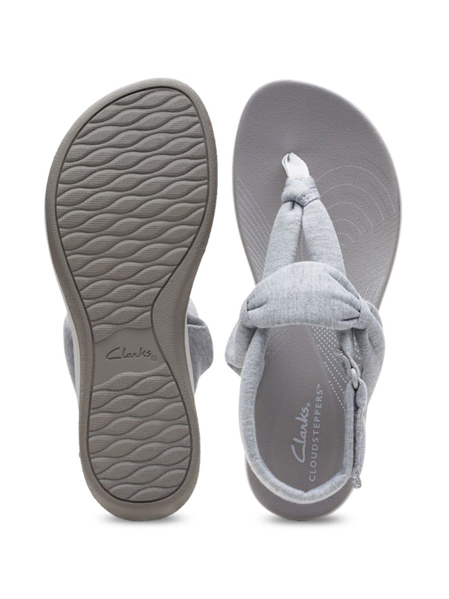 Clarks Women's Arla Nicole Grey Back Strap Wedges