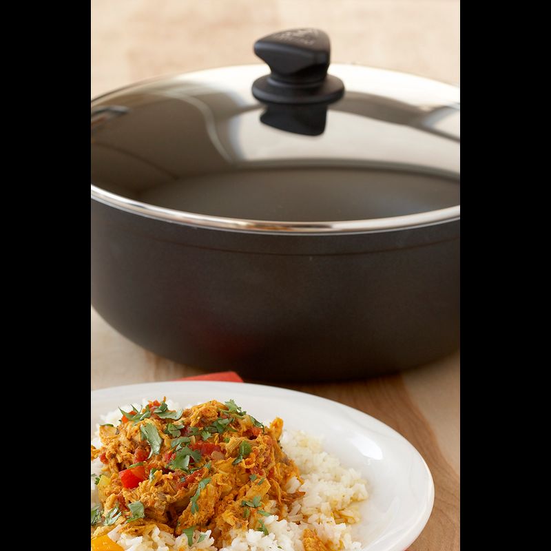 IMUSA Nonstick Caldero with Glass Lid Blue