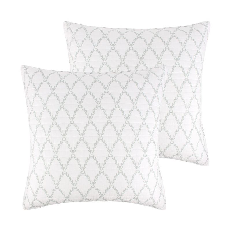 Cozette Diamond Euro Sham Set of 2 Teal - Levtex Home