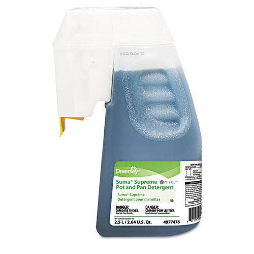 Diversey Suma Supreme Pot/Pan Detergent Refill - Concentrate - 0.66 gal (84.54 fl oz) - Floral Scent - 1 Each - Blue  DV
