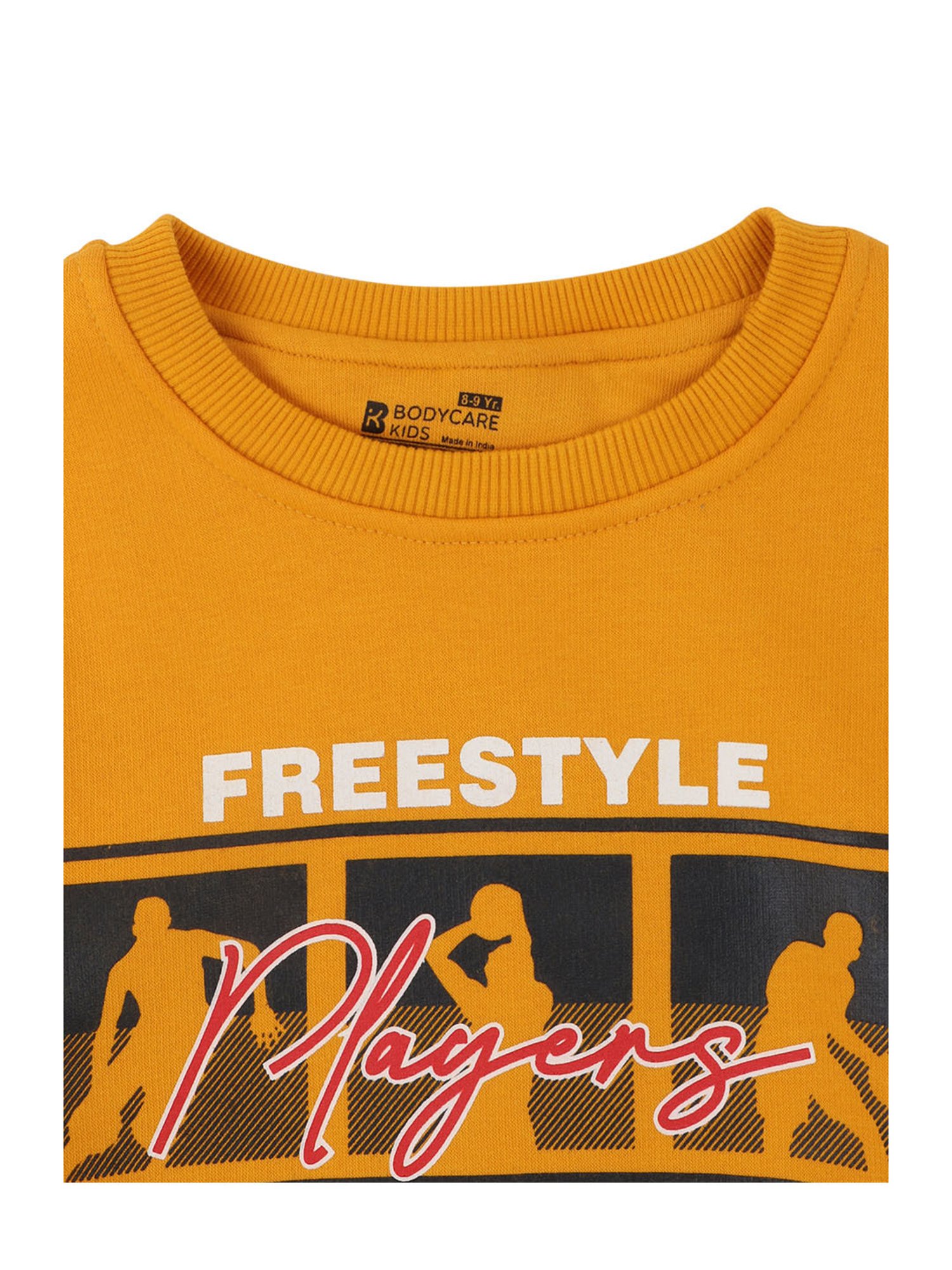 Proteens Boys Mustard Printed Full Sleeves T-Shirt