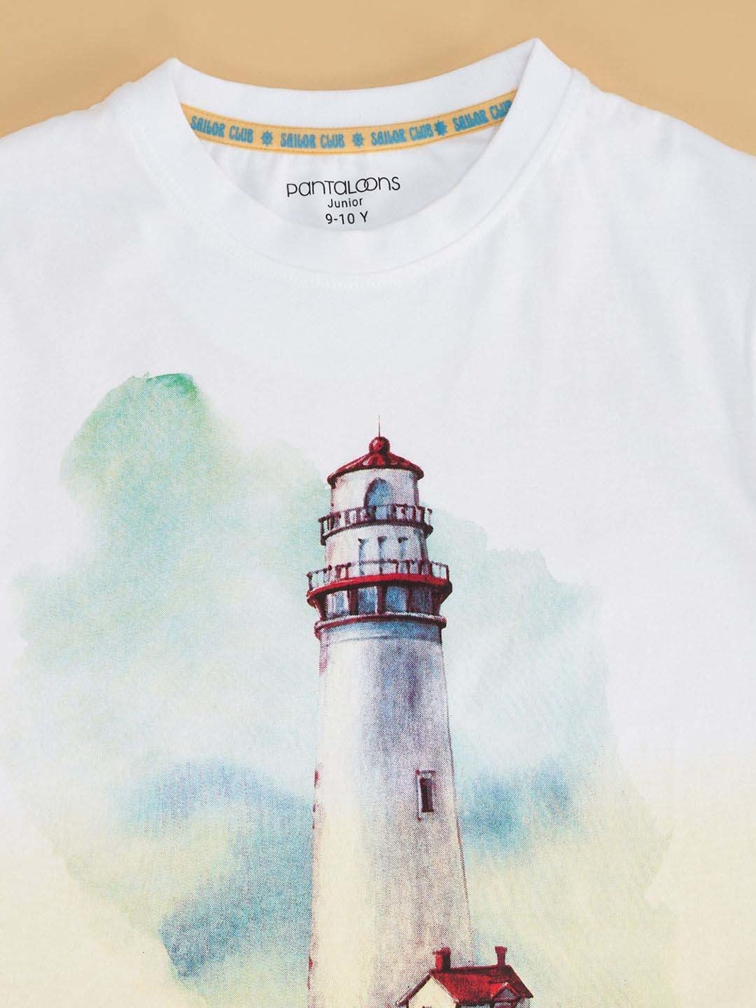 Pantaloons Baby Kids Blue Grass Cotton Regular Fit T-Shirt