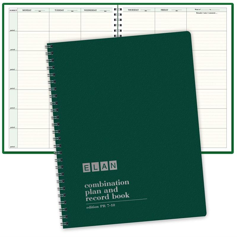 Combination Plan and Record Book: One efficient 8-1/2" x 11" book for lesson plans and grades combines W101 and R1010 (PR7-10)