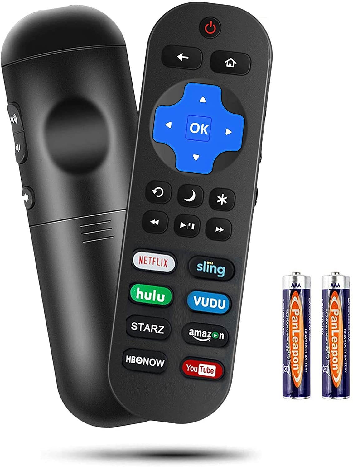 Motiexic Universal Remote Control Compatible with All TCL Roku TV, 2020 Update Version with 8 Channel Shortcut Keys, 50S425 40S325 43S425 65S425 32S30132S325 65S405 32S305 ect. (Included Battery)