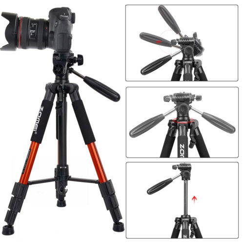 Portable 3-Way head Tripod Kit for Canon/Nikon/Sony DC SLR DSLR Digital Camera