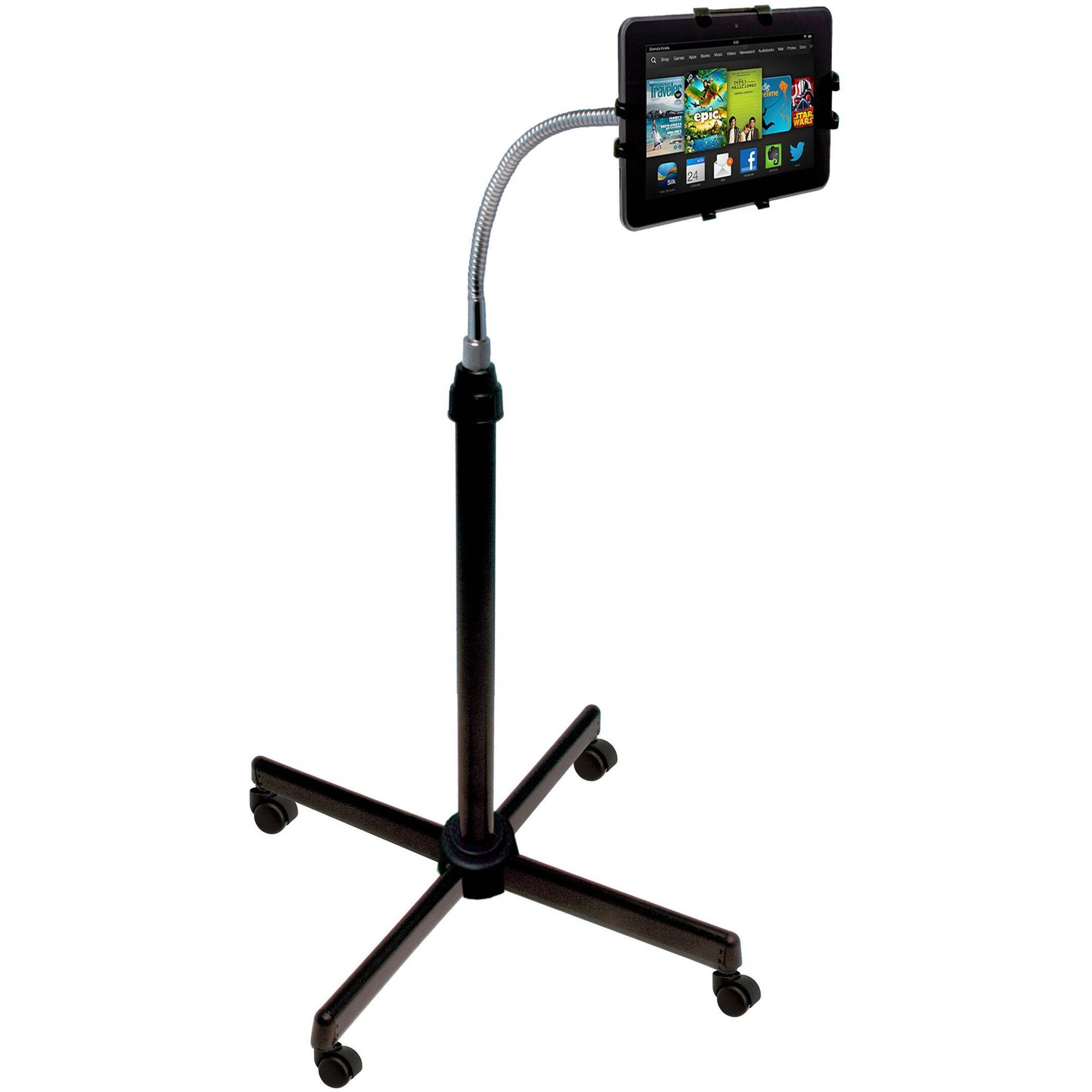 CTA Digital PAD-UAFS Height-Adjustable Gooseneck Stand with Casters for iPad/Tablet