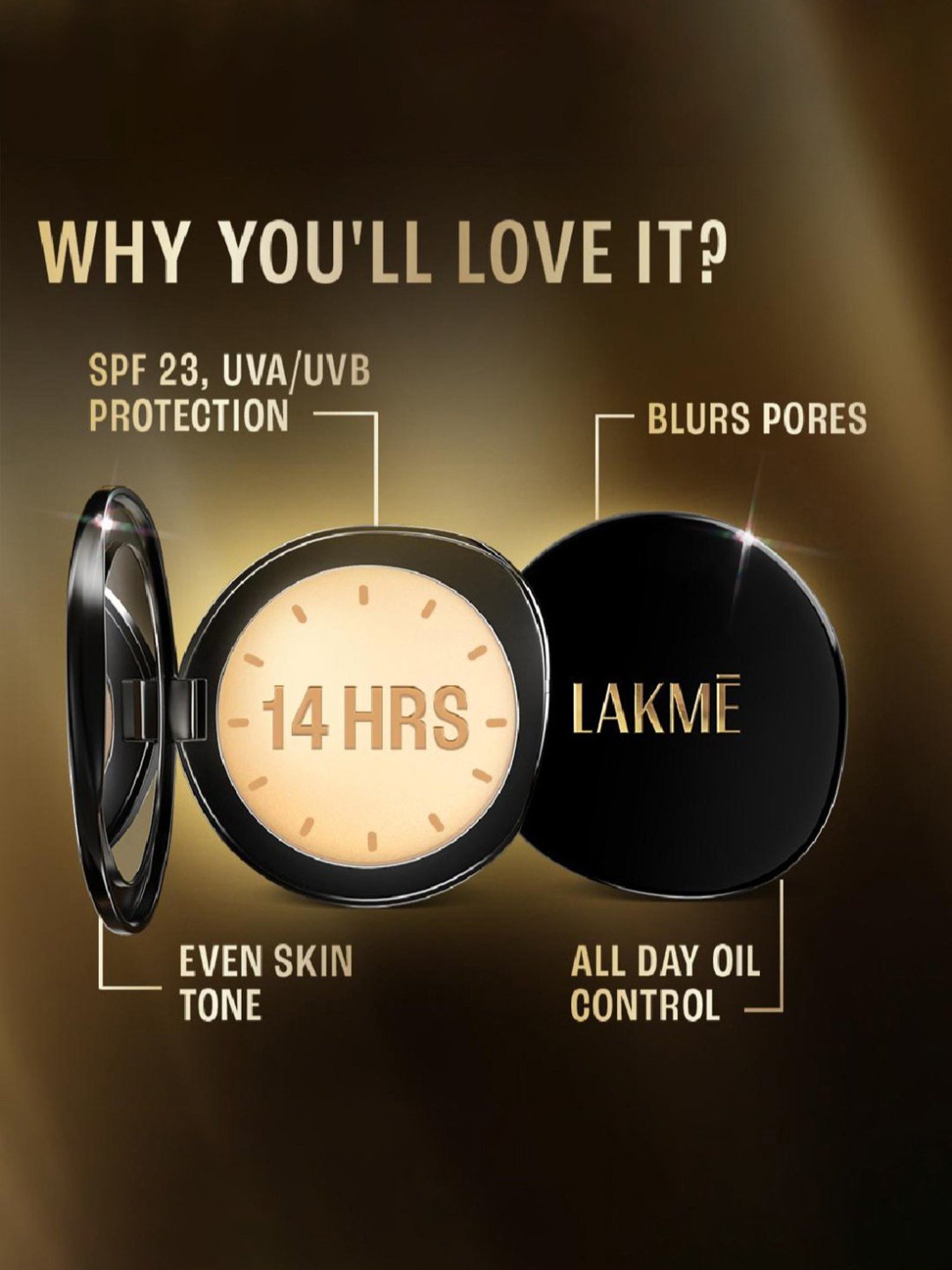 Lakme Ultimate Glam Compact Classic Ivory - 8 gm