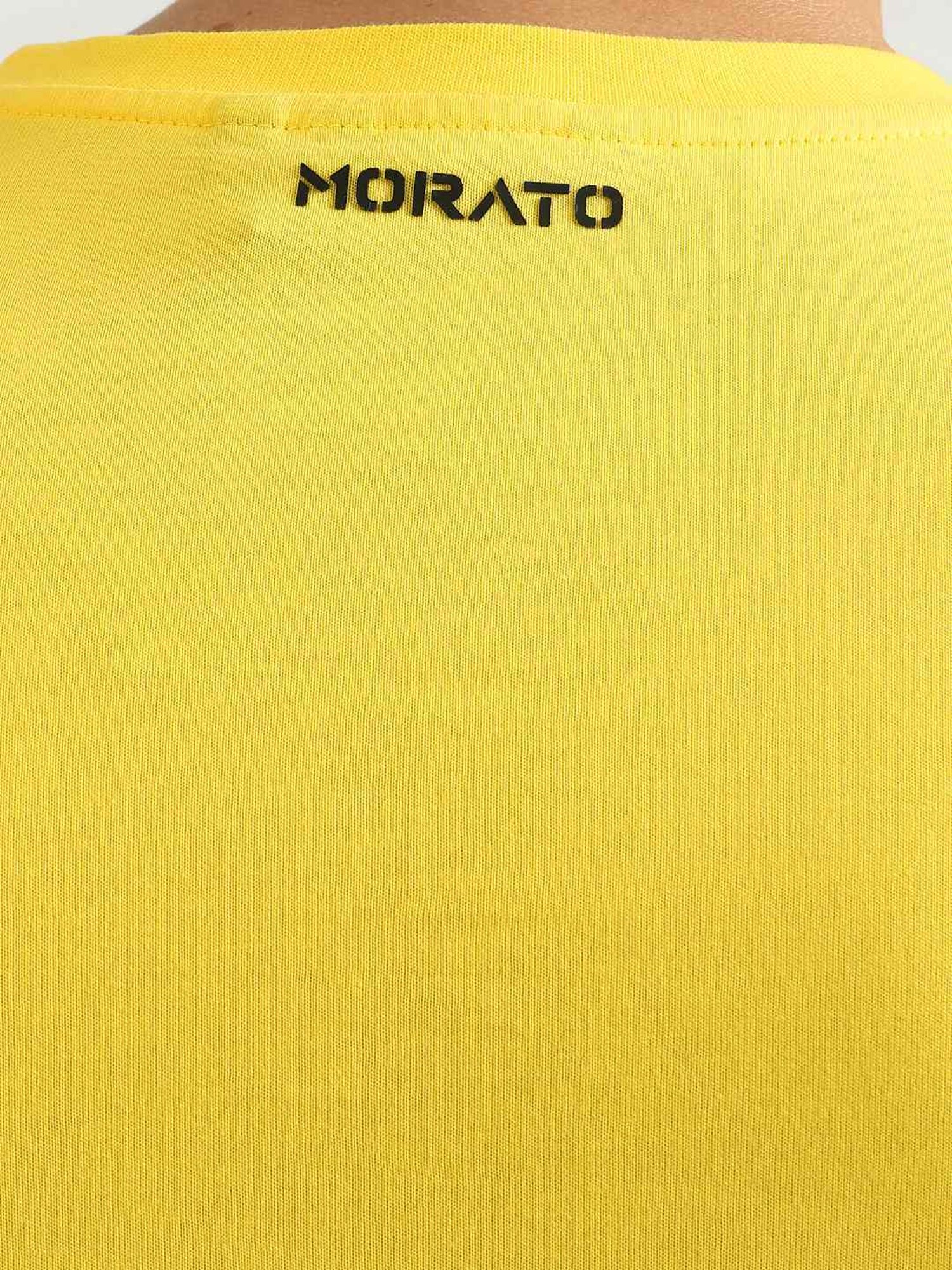 Antony Morato Yellow Pure Cotton Slim Fit Printed T-Shirt
