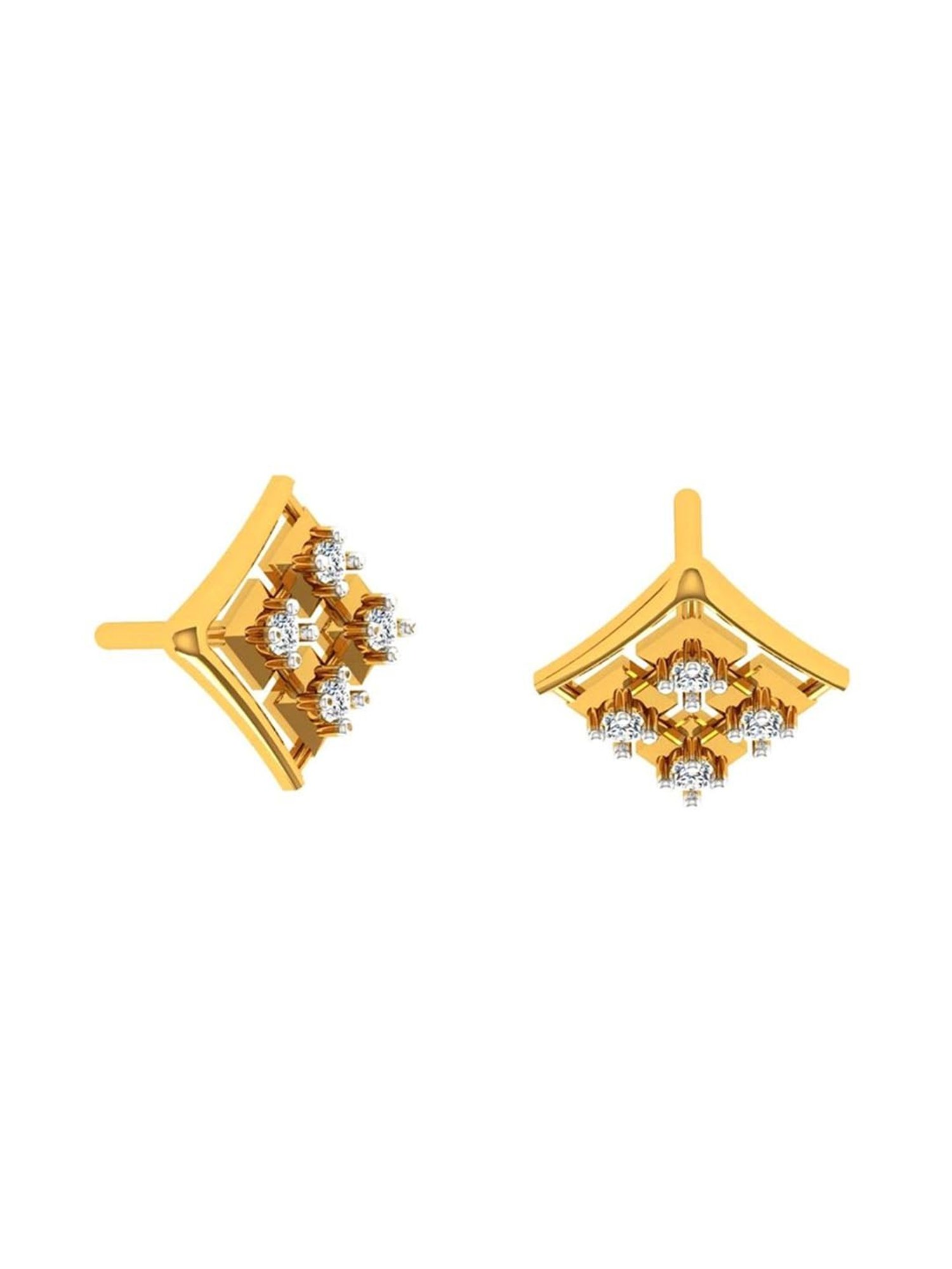 P.C. Chandra Jewellers 14 kt Gold Earrings