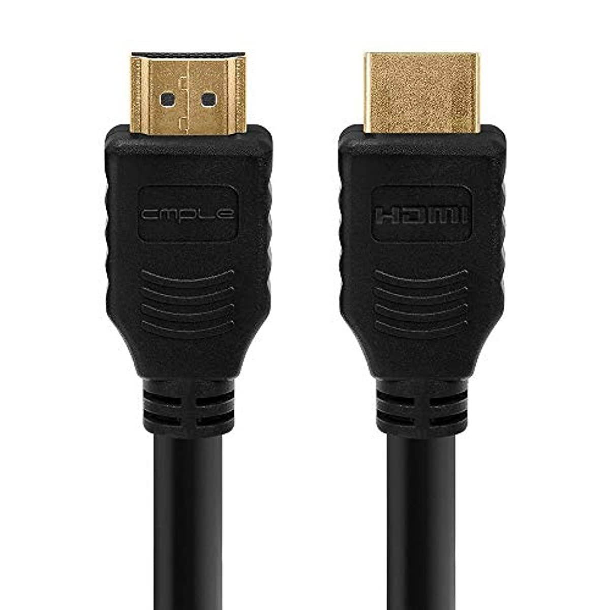 Cmple - HDMI Cable 3FT with Ferrite Cores - 28 AWG High Speed HDMI Cord with Ethernet, Supports (4K 60HZ, 1080p Full HD, UHD, Ultra HD, 3D, ARC, PS4, Xbox, HDTV) - 3 Feet
