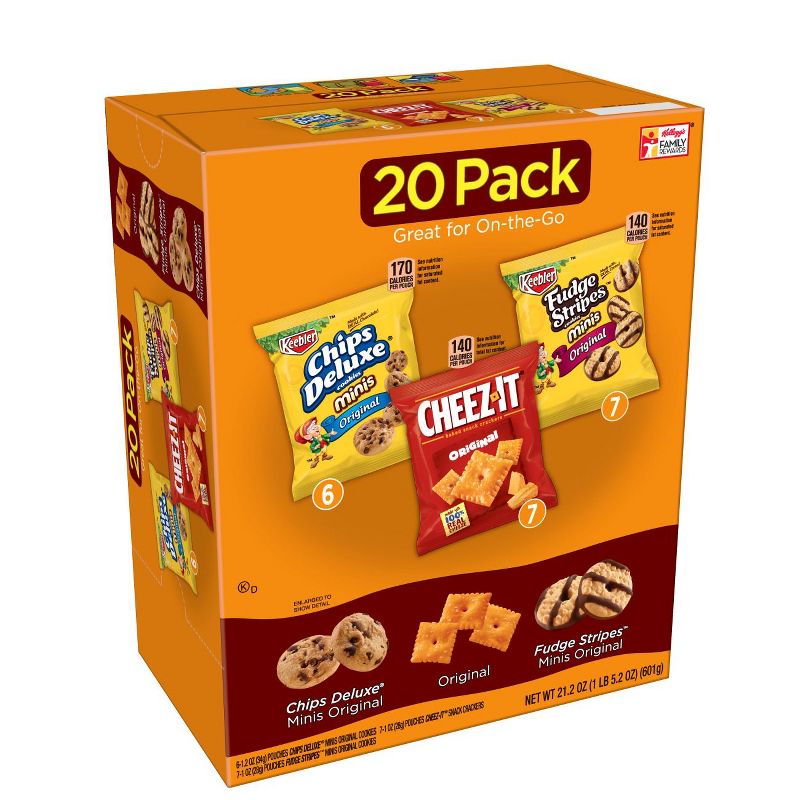 Kellogg's Keebler Cookies and Cheez-It Crackers, Variety Pack - 20ct