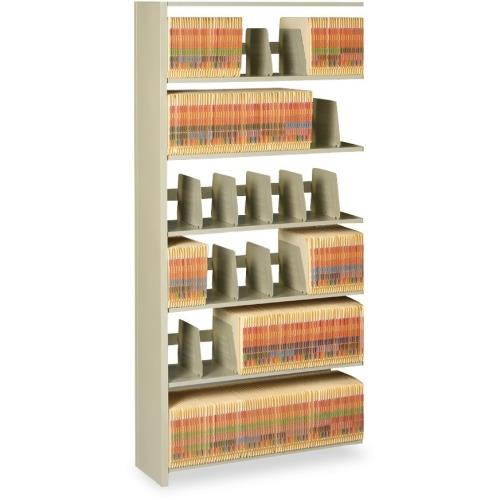 Tennsco Snap-Together Seven-Shelf Closed Add-On Unit Steel 48w x 12d x 88h Sand