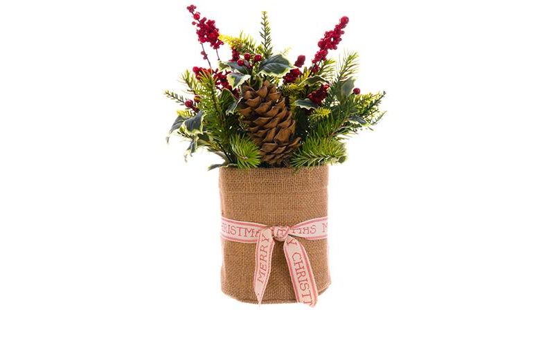 32" x 24" Artificial Palm Plant in Basket Stand - LCG Florals