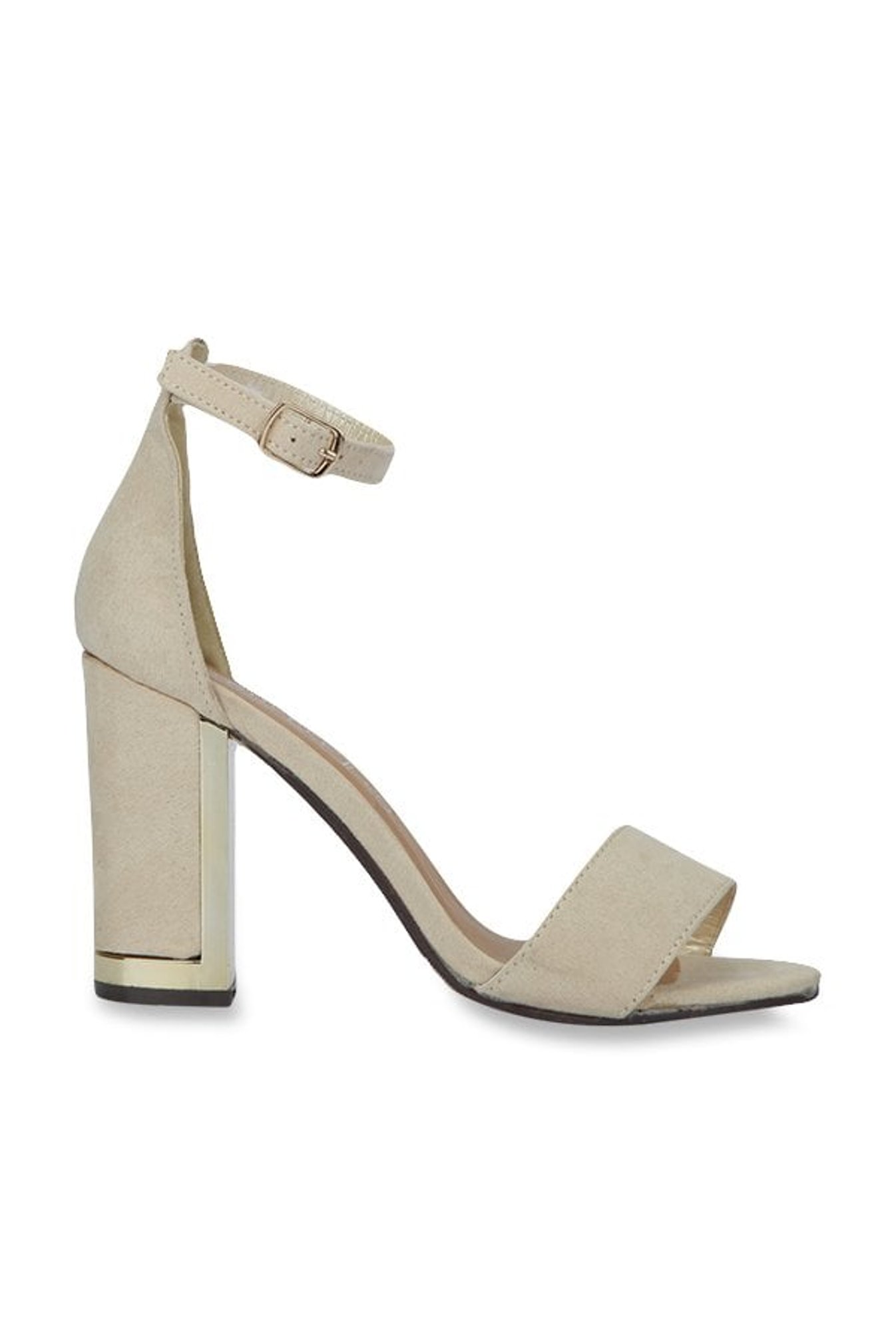 Truffle Collection Beige Ankle Strap Sandals