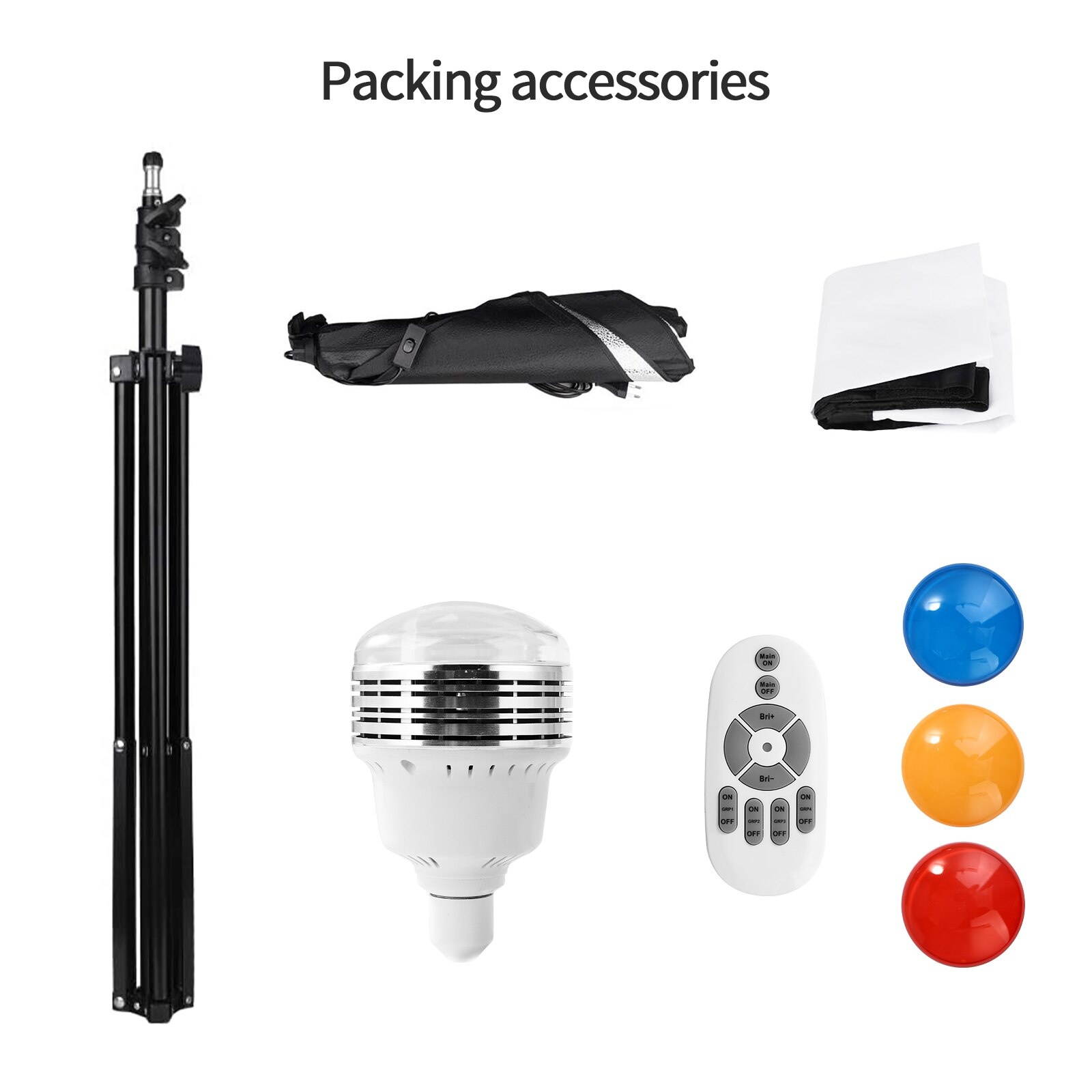 Photo Studio Photography Softbox RGB  Light Softbox/35W Video  Light/Color Filters/2M Lamp Stand/Wireless Remote Control