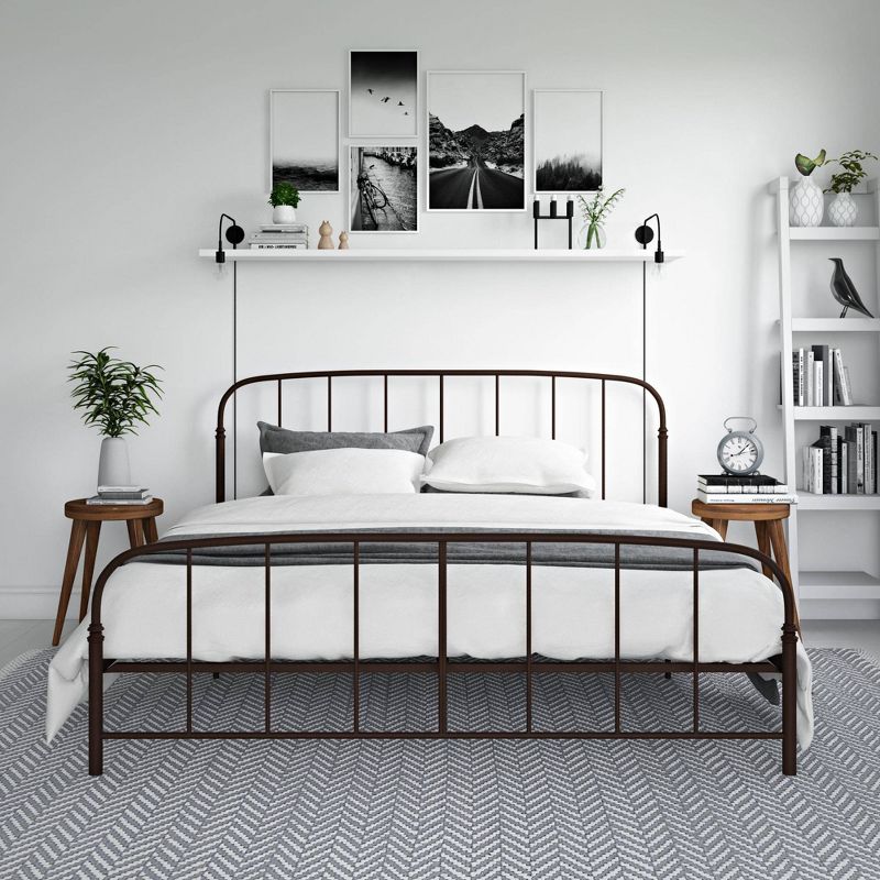 King Larissa Metal Bed Bronze - Room & Joy