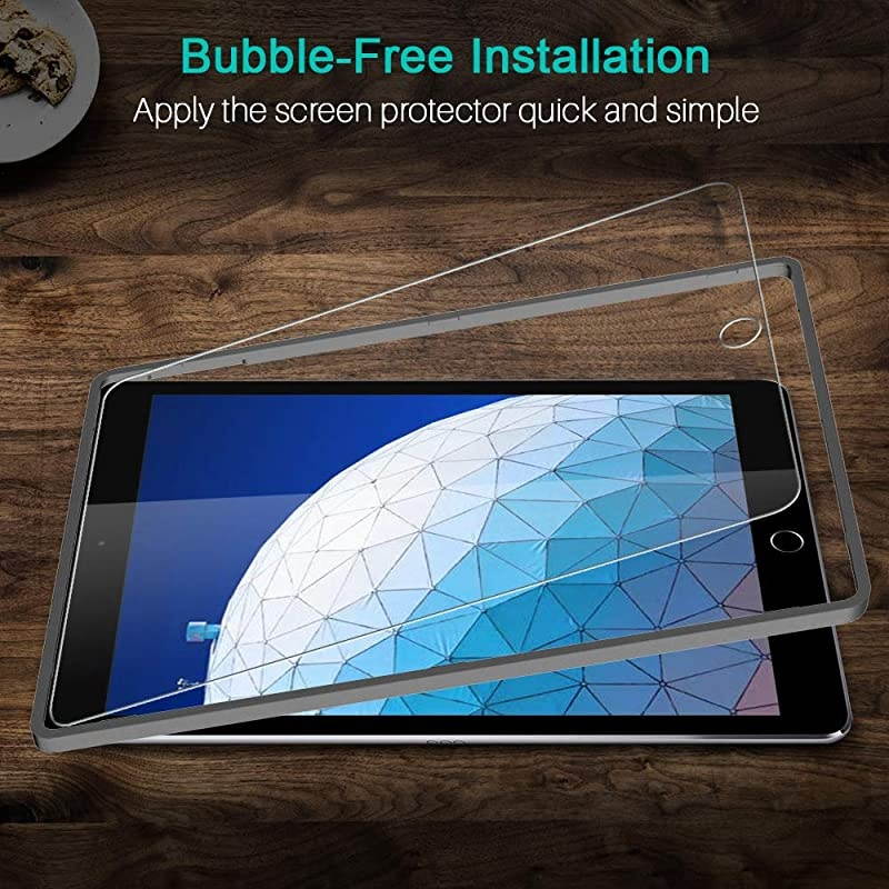 2 PACK  Screen Protector Compatible with iPad Air inch 105 2019 iPad Pro inch 105 iPad Air 3 Tempered Glass Bubble Free Case Friendly