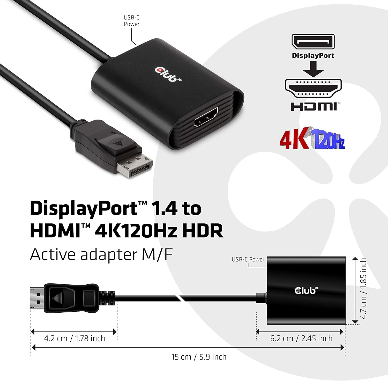 DP1.4 TO HDMI 2.1 4K 120HZ M/F DP 1.4 TO HDMI 4K 120HZ ADAPTER