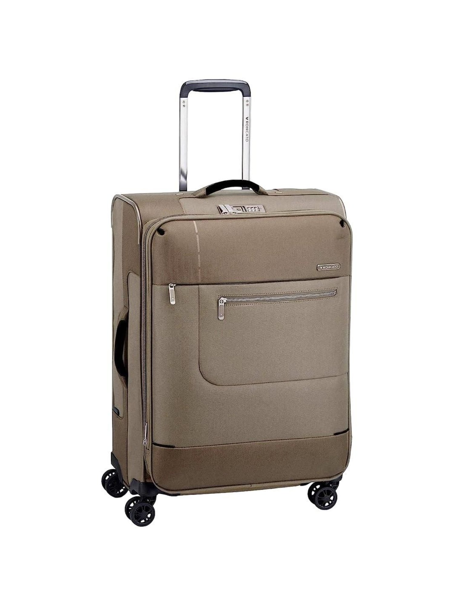 Roncato Sidetrack Ecru Solid Soft Medium Trolley Bag -26 cm