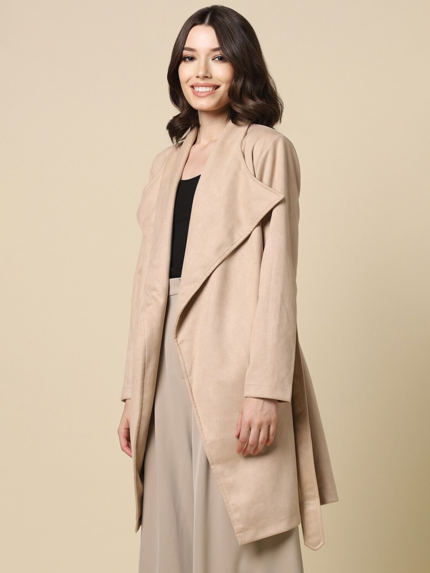 Allen Solly Beige Cotton Shrug