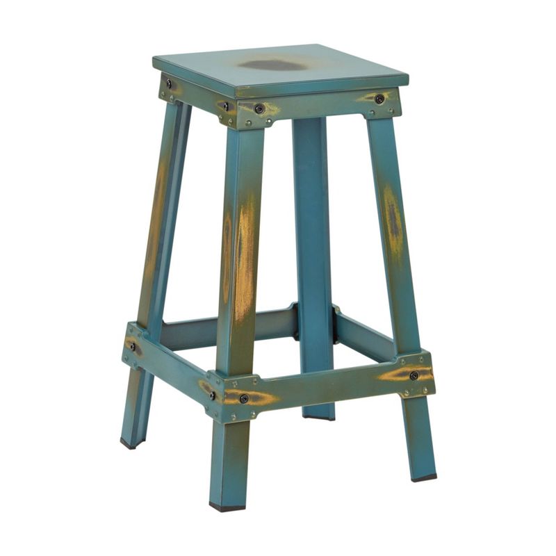 26" New Castle Counter Height Barstool Antique Turquoise - OSP Home Furnishings