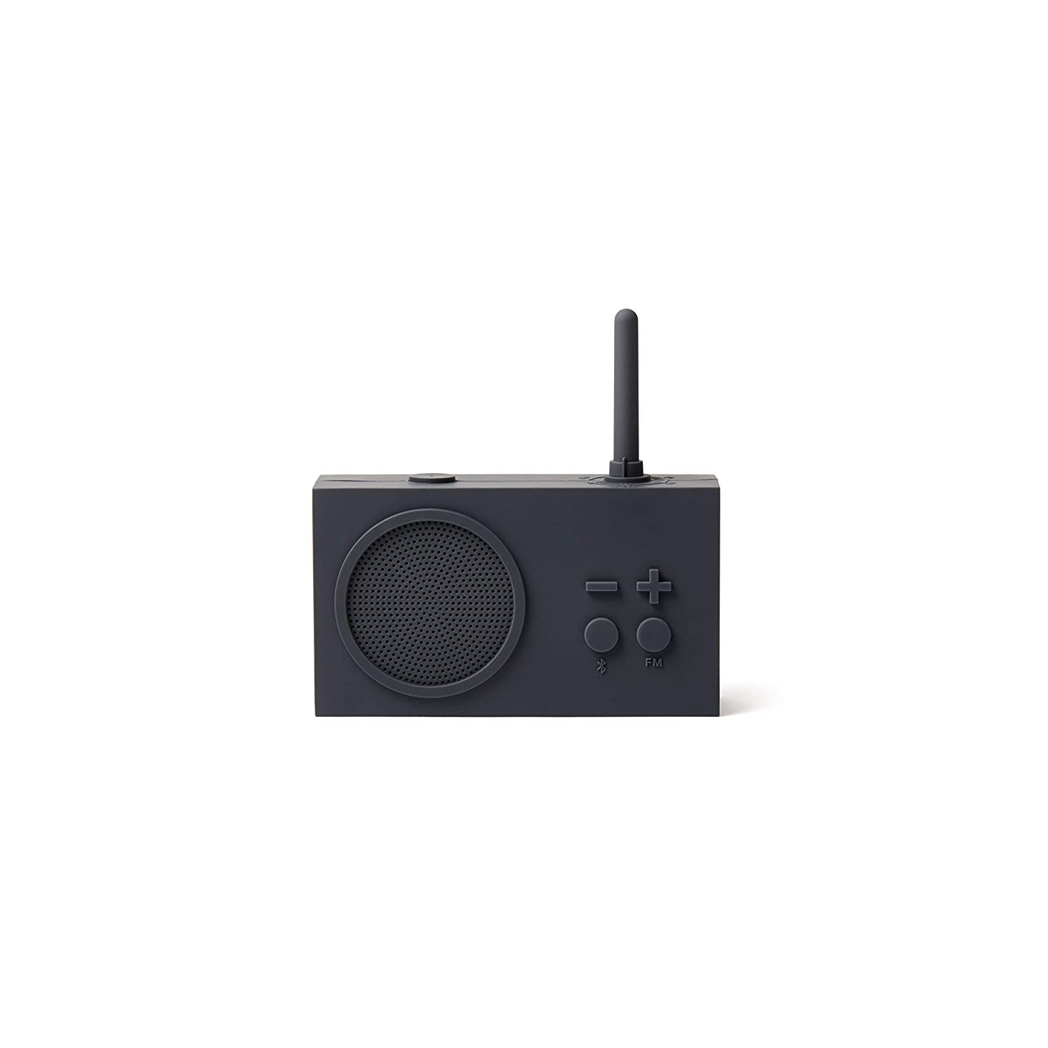 Lexon Tykho 3 FM Radio, Bluetooth Speaker, 5W, Splash Proof IPX4, Autonomy 20 Hours, Silicone Rubber Case - Dark Grey