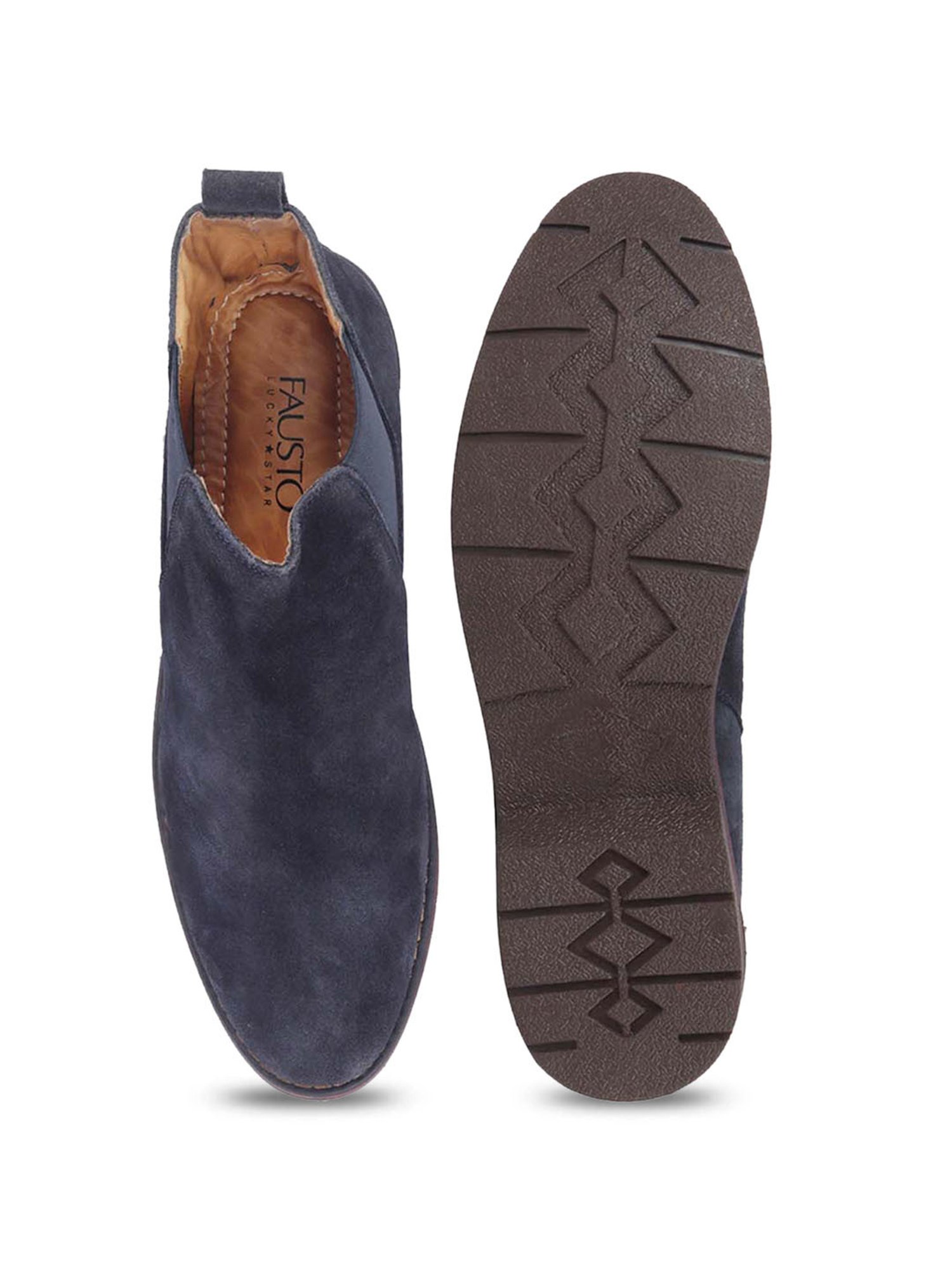 Fausto Men's Navy Chelsea Boots