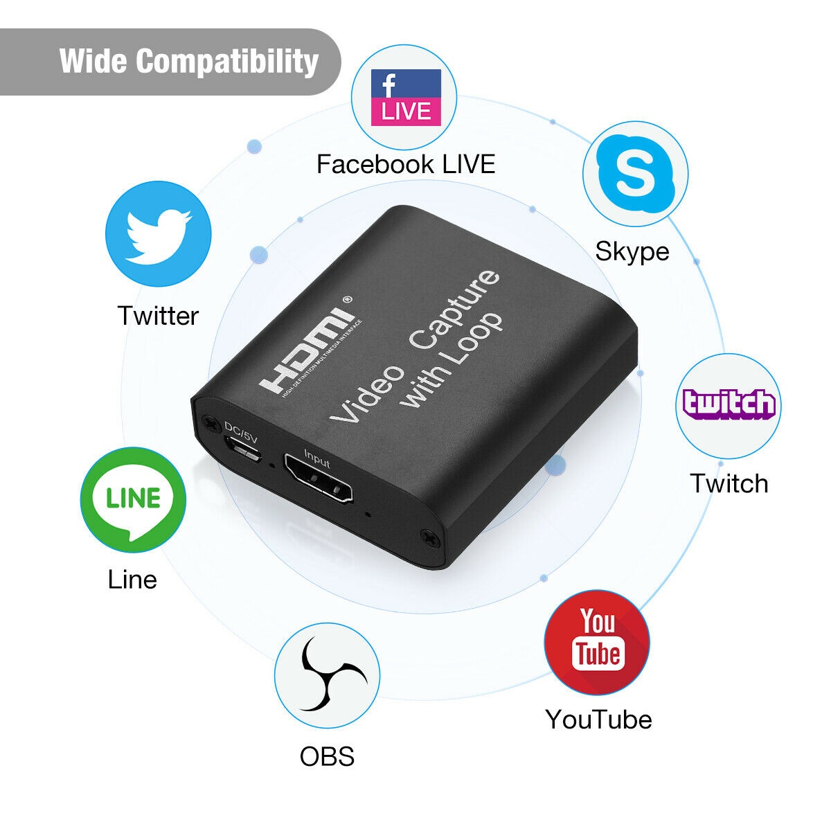 1080P HDMI Video Digtal Capture Card Recorder For Game/Video Live Streaming New