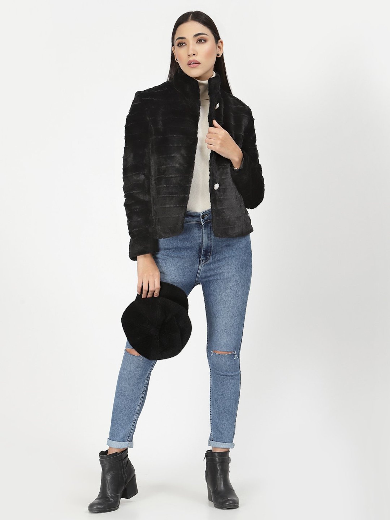 Juelle Black Casual Jacket