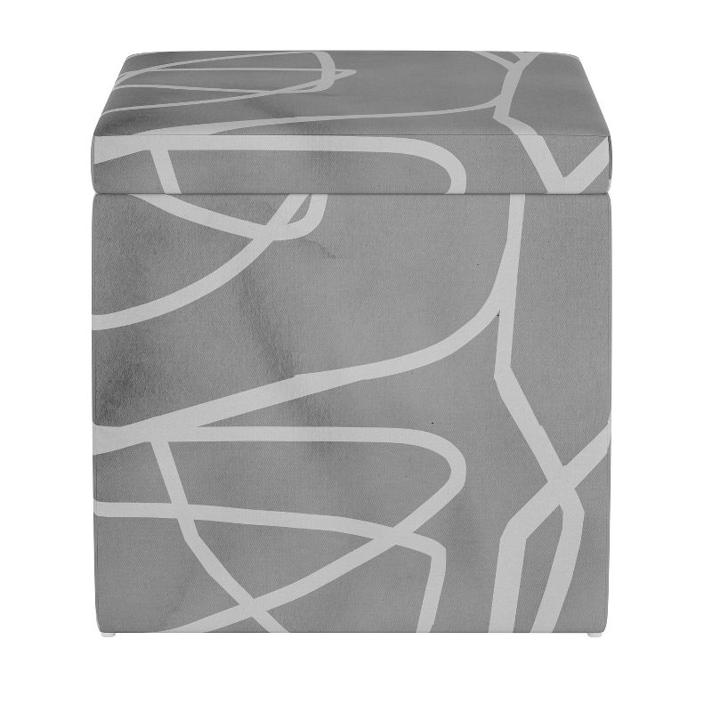 Plano Storage Ottoman Mona Abstract Gray - Project 62™