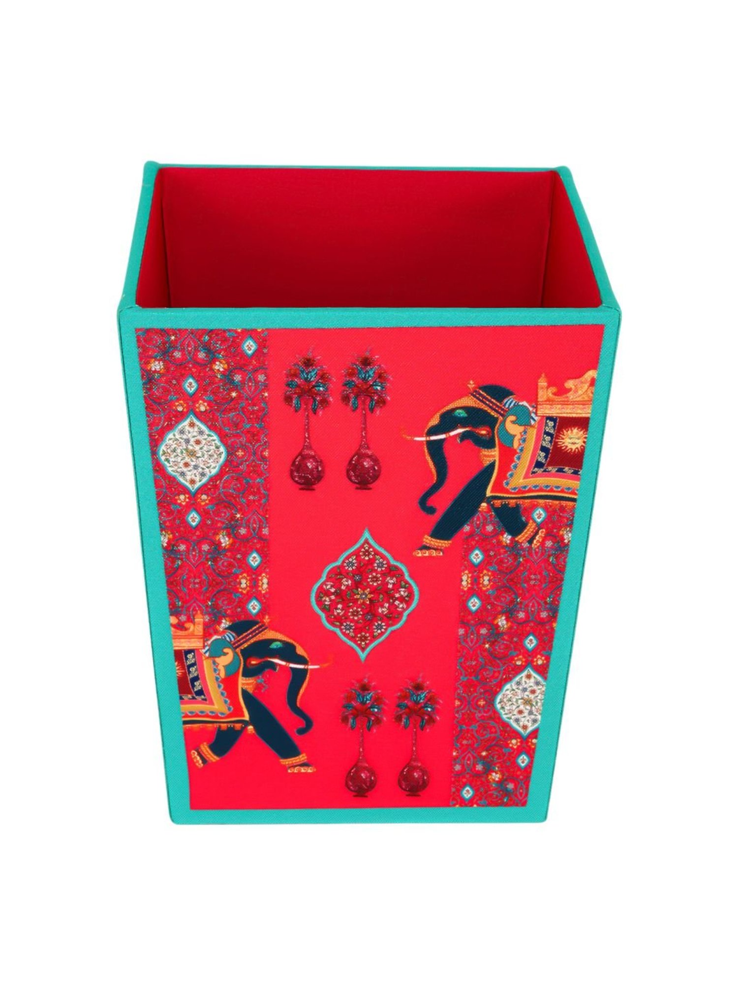 SEJ by Nisha Gupta Red Wooden Open Dry Bin - 11.5 Litres