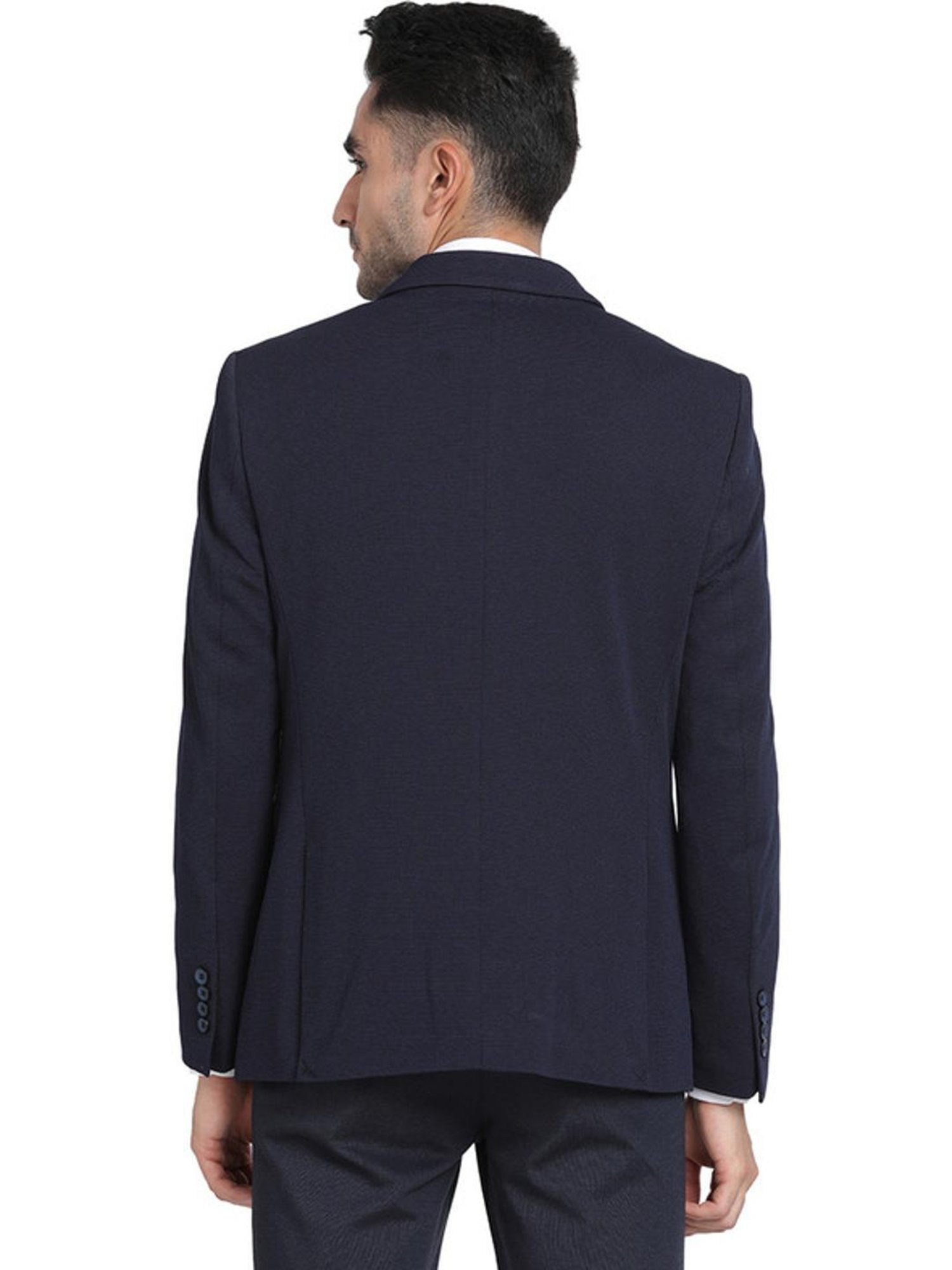 Turtle Navy Slim Fit Blazer