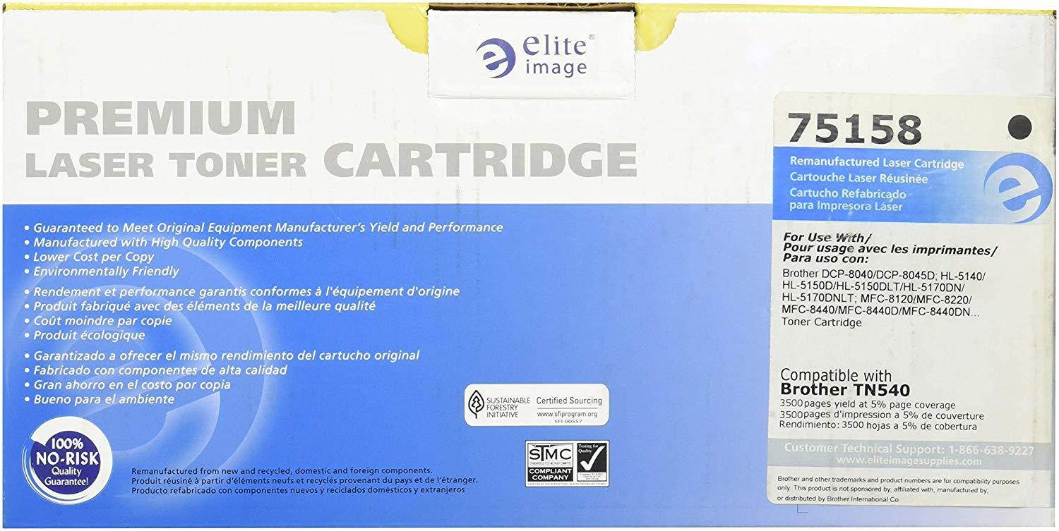 Elite Image ELI75158 Compatible Toner Replaces Brother TN540, Black