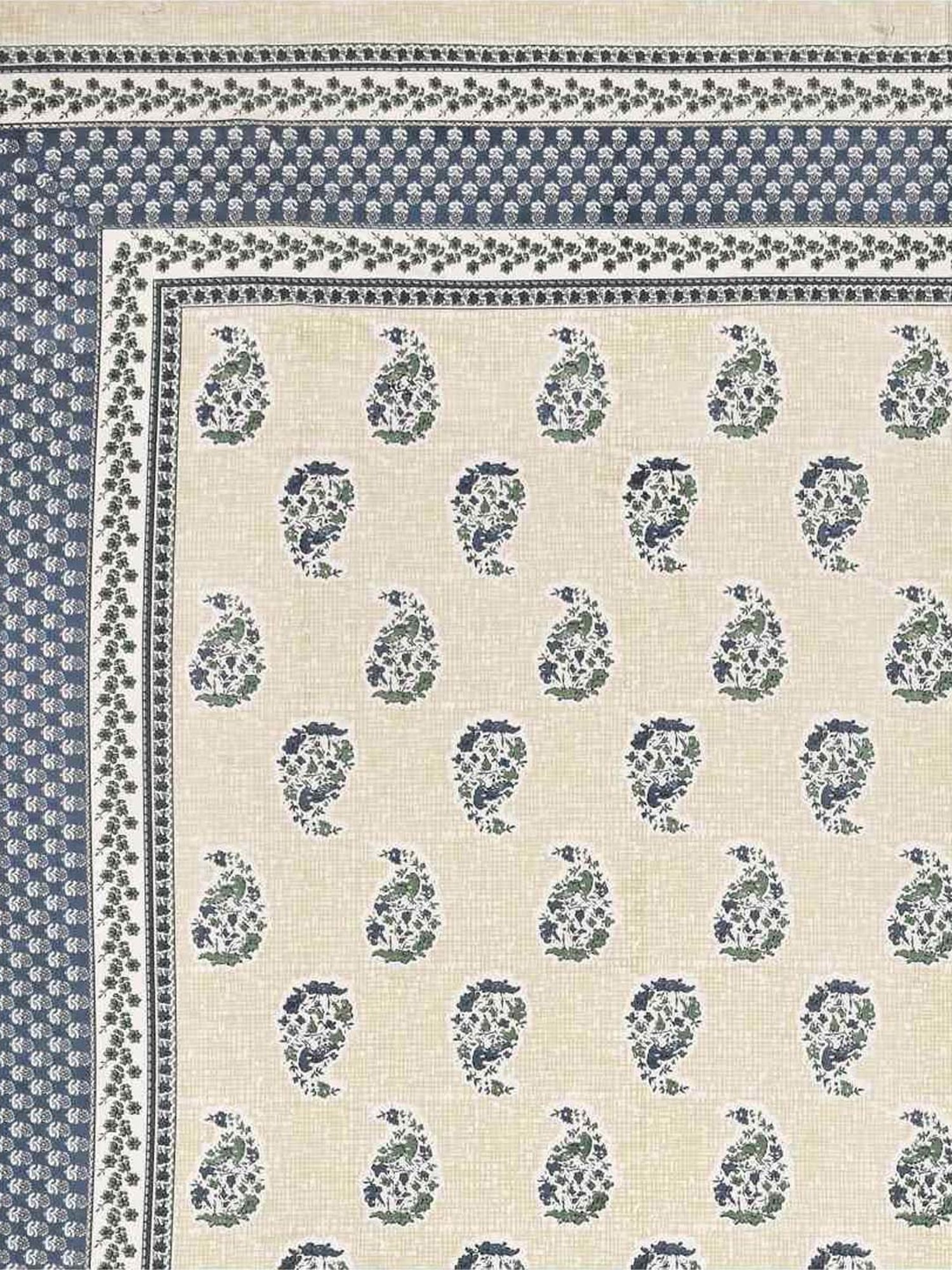 Bella Casa Ethnic Collection Blue Cotton 180 TC Bedsheet with 2 Pillow Covers