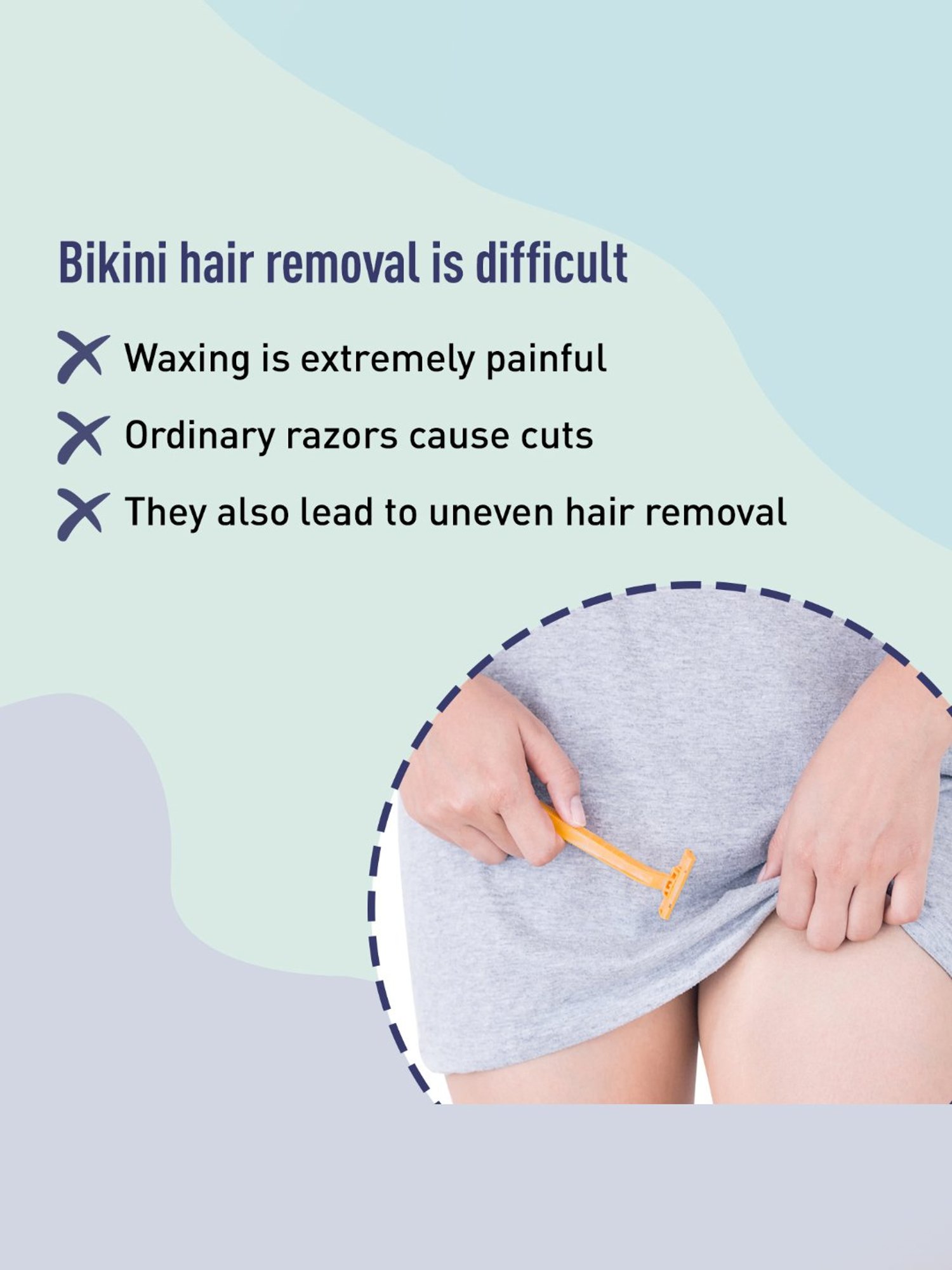 Sirona Reusable Bikini Line Razor with Japanese Precision Shave Blade